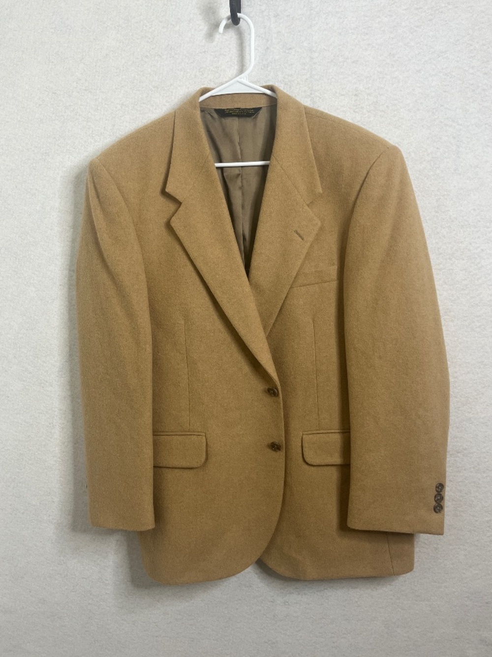 Vintage Botany 500 Camel Hair Blazer Made in USA Tan Wool Sport Coat Jacket